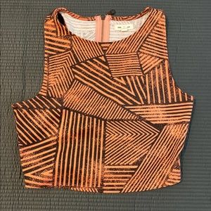 Zip up crop top